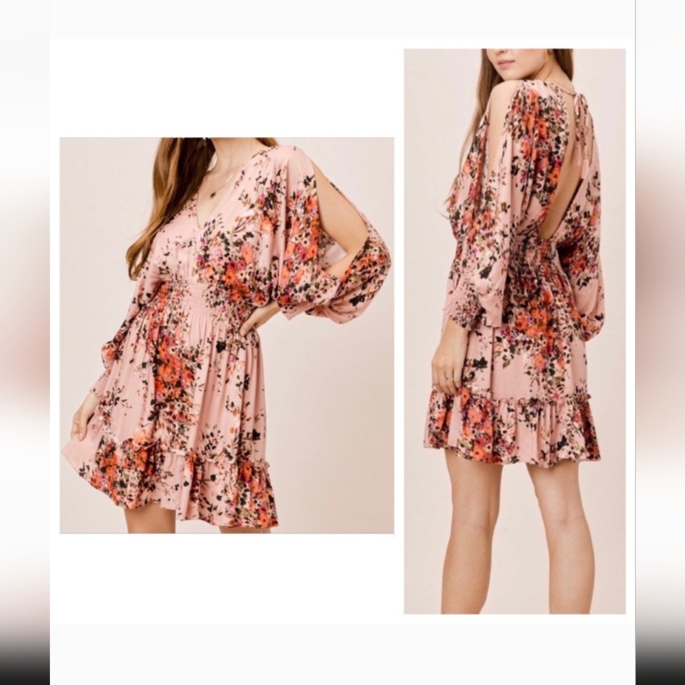 Floral cutout dress